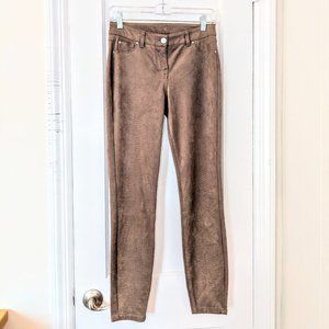 Artisan NY Faux Suede Snakeskin Skinny Pants